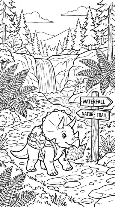 dinosaur coloring pages triceratops page 05 - Young Explorer Triceratops