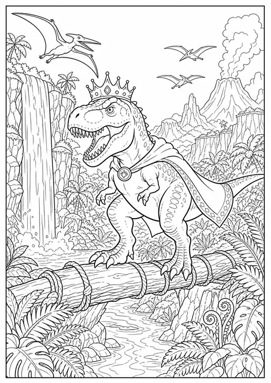 Dinosaur King Park Adventure printable coloring page