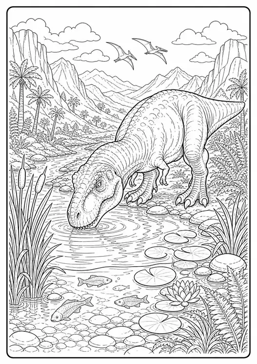 Coloring Pages T Rex Dinosaurs