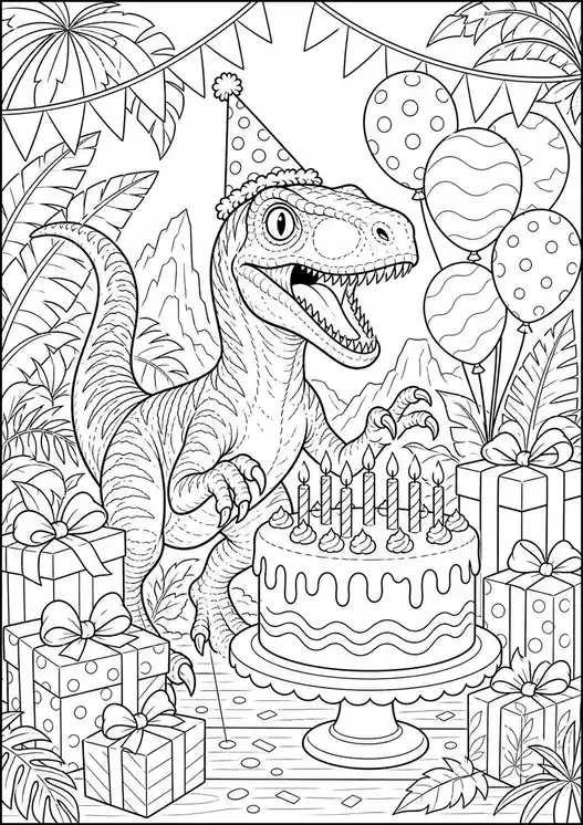 Dinosaur Coloring Pages Velociraptor