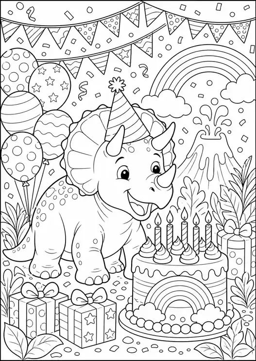 Dinosaur colors book: rainbow birthday party