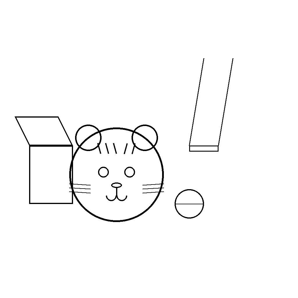 Tiger Cub Playing in Park - playful tiger coloring page